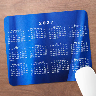 2027 Agenda Abstract Blauw Aangepaste Foto Muismat