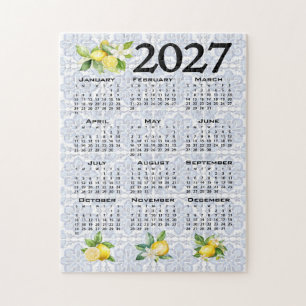 2027 Agenda Citroenen Italiaanse Mediterrane Tegel Legpuzzel