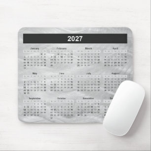 2027 Agenda Golvende Geborsteld Staal Abstract Muismat