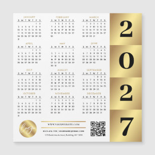 2027 Agenda Goud Zakelijk Logo QR Code Marketing