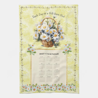 2027 Agenda Handdoek Gele Madelief Godsgeschenk