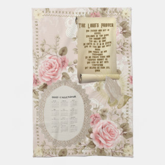 2027 Agenda Handdoek Het Onze Vader Roze Rozen
