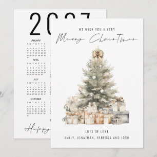 2027 Agenda Kerstboom Feestdagenkaart
