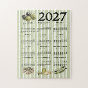 2027 Agenda, Mediterrane Olijven, Groene Strepen Legpuzzel