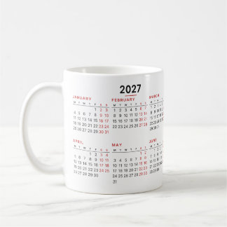 2027 Agenda Mondag Start Zwart Rode Mok