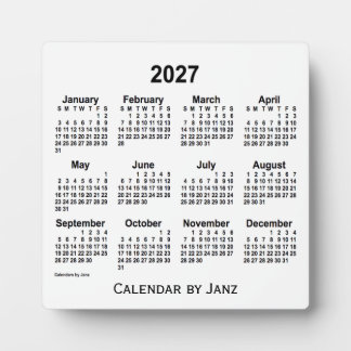 2027 Agenda van de witte schijf van Janz Fotoplaat