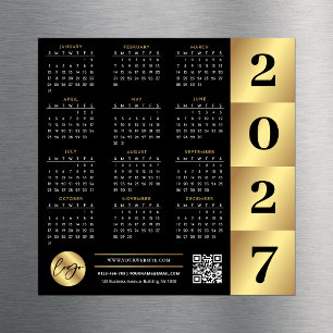 2027 Agenda Zakelijk Logo QR Code Zwart & Goud