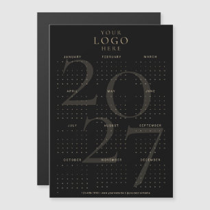 2027 Agenda Zakelijk Logo Zwart Goud Magneet