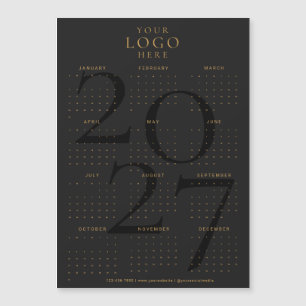 2027 Agenda Zakelijk Logo Zwart Goud Magneet