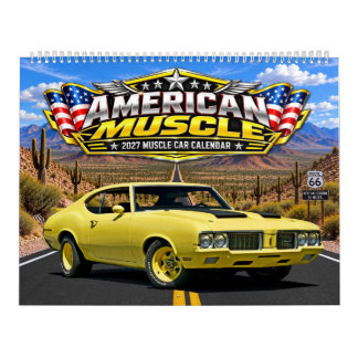 2027 Amerikaanse Muscle Car Wandkalender – 1960-70 Kalender