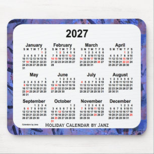 2027 Blauwe Vakantie Kunstkalender van Janz Muisma Muismat