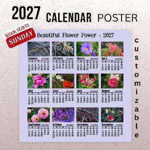 2027 Bloem Foto Agenda - Zondag Week Poster