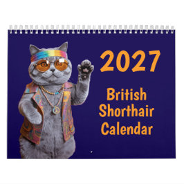 2027 Britse Korthaar Kat Kalender