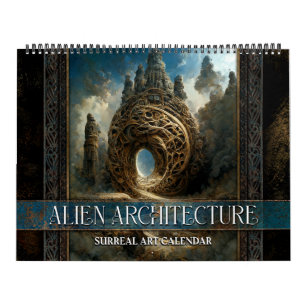 2027 Buitenaardse Architectuur Surrealistische Kun Kalender