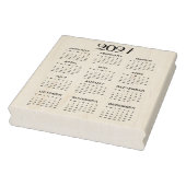 2027 Calendar #1 Four Rows, Three Columns Rubberstempel (Stempel)