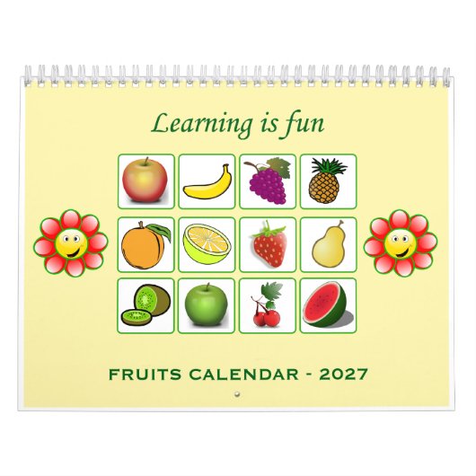 2027 - Calendrier Enfants (Fruits) (Protection)