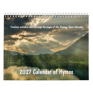 2027 Christelijke Vintage Liedteksten Kalender