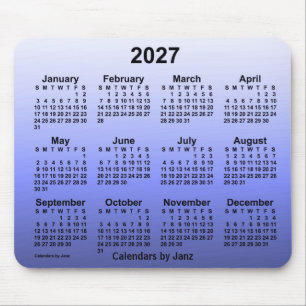 2027 Faded Indigokalender door Janz-Muismat Muismat