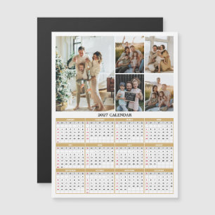 2027 Familie Foto's Kalender Magnetische Kaart