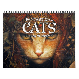 2027 Fantastische Katten 4 Fantasy Kunstkalender Kalender