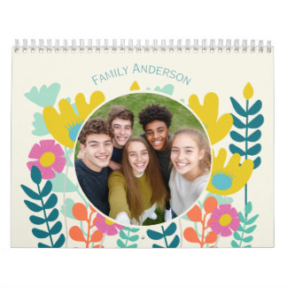 2027 foto kleurrijke bloemrijke moderne elegante c kalender