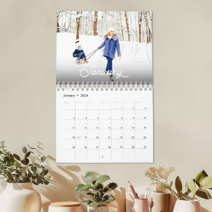 2027 Gepersonaliseerde gezelfgemaakte foto-agenda Kalender