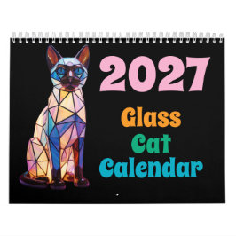 2027 Glas Kat Kalendar Kalender