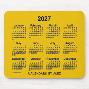 2027 Gold Calendar van Janz Muismat