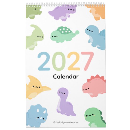 2027 Kalender Dinosaurus (Hoes)