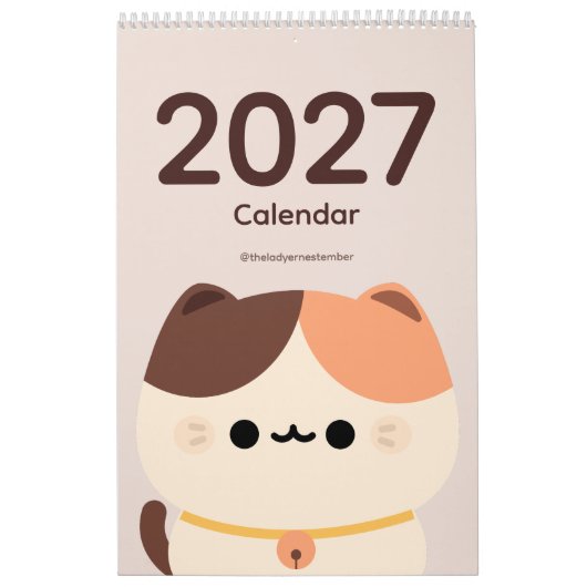 2027 Kalender Kat (Hoes)