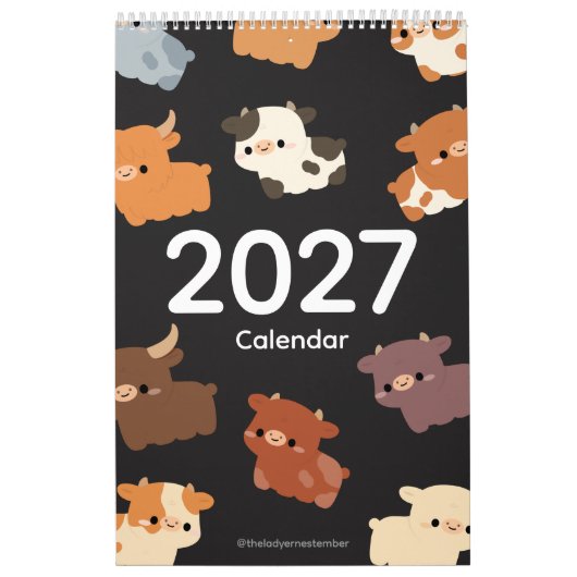 2027 Kalender Koe (Hoes)