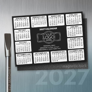 2027 Kalender - logo Contact Info Zwart - Magneet