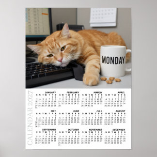 2027 Kalender, Maandag Motivatie - Kantoor Plezier Poster