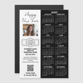 2027 Kalender MAGNEET - logo, QR-code, Foto Plus (Voorkant / Achterkant)