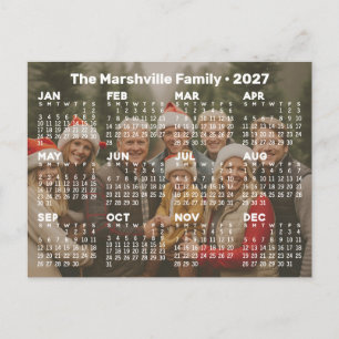 2027 kalender met achtergrond foto feestdagenkaart