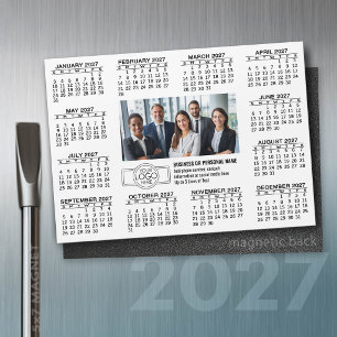 2027 Kalender met logo Contact Info MAGNET