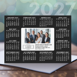 2027 Kalender met logo Contactinformatie Feestdagenkaart