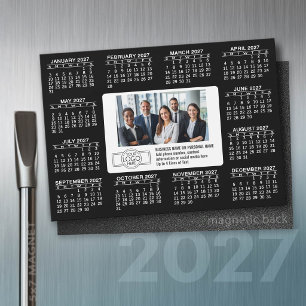 2027 Kalender met logo Contactinformatie Magneet Magnetische Uitnodiging