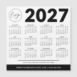 2027 Kalender Minimalistisch Modern Eenvoudig Aang
