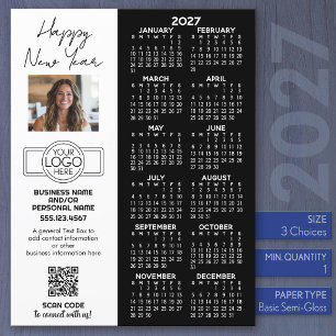 2027 Kalender Volledig Vel - logo, QR-code, Foto
