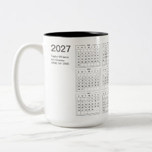 2027 Kalenderjaar op een Blick Mok