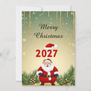 2027 Kerstmis & Nieuwjaar ontwerp Kaart