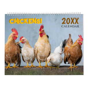 2027 Kippen Pluimvee Dieren Muur Kalender