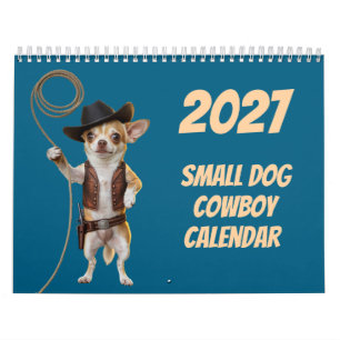 2027 Kleine Hond Cowboy Kalender