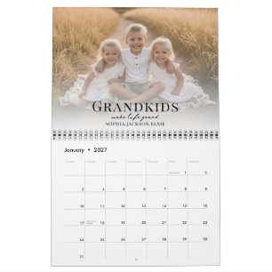 2027 Kleinkinderen maken het leven grand Aangepast Kalender