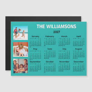 2027 Leuke Kleurrijke Kalender Foto Collage Magnee