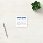 2027 Maandkalender Blauwe Versie Post-it® Notes (Kantoor)