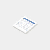 2027 Maandkalender Blauwe Versie Post-it® Notes (Schuin)