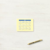 2027 Maandkalender Blauwe Versie Post-it® Notes (Op bureau)