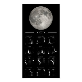 2027 Maanfase Muurkalender 35,5 x 71 cm Perfect Poster